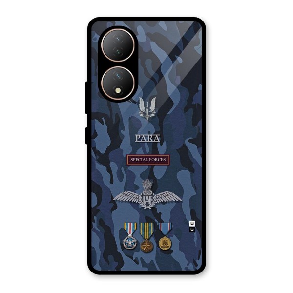 Special Forces Badge Glass Back Case for Vivo Y100A