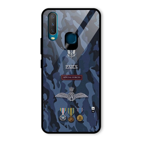 Special Forces Badge Glass Back Case for Vivo Y12