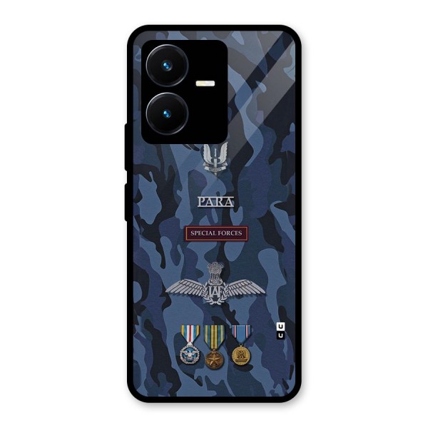 Special Forces Badge Glass Back Case for Vivo Y22