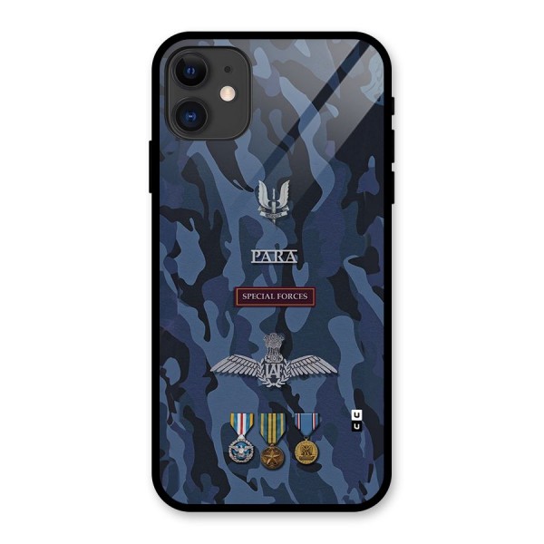 Special Forces Badge Glass Back Case for iPhone 11