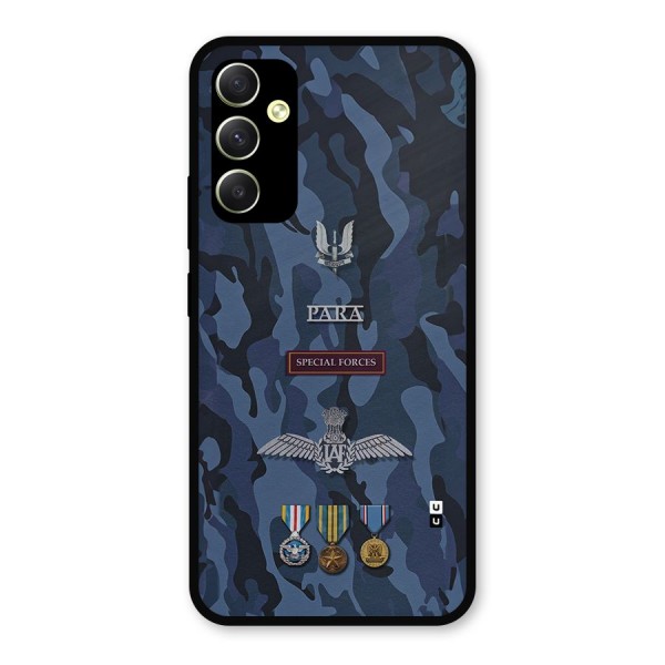 Special Forces Badge Metal Back Case for Galaxy A34