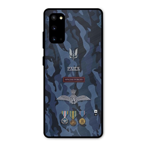 Special Forces Badge Metal Back Case for Galaxy S20