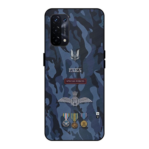 Special Forces Badge Metal Back Case for Oppo A74 5G