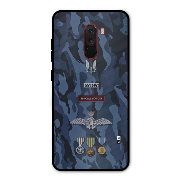 Special Forces Badge Metal Back Case for Poco F1