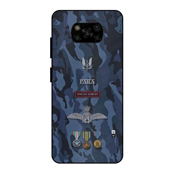 Special Forces Badge Metal Back Case for Poco X3