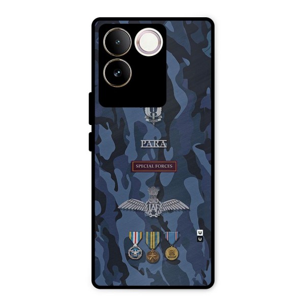 Special Forces Badge Metal Back Case for Vivo T2 Pro