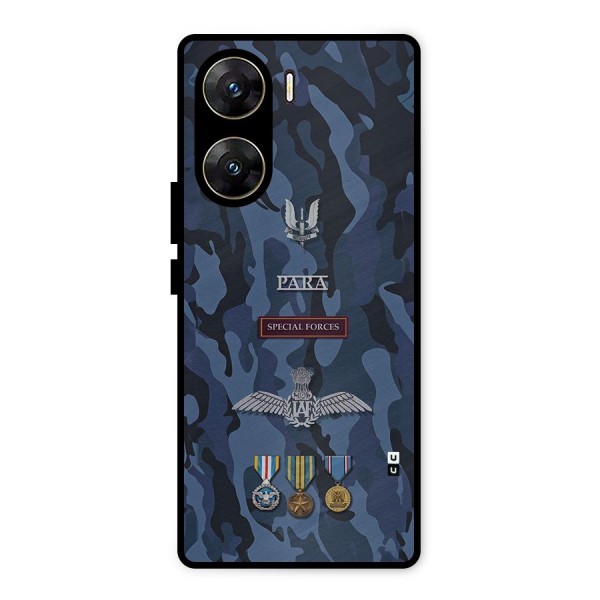 Special Forces Badge Metal Back Case for Vivo V29e