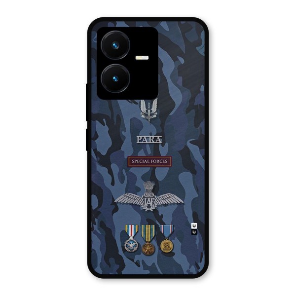 Special Forces Badge Metal Back Case for Vivo Y22s