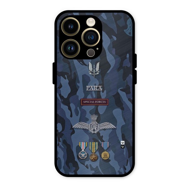 Special Forces Badge Metal Back Case for iPhone 14 Pro