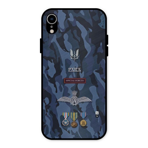 Special Forces Badge Metal Back Case for iPhone XR