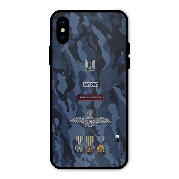 Special Forces Badge Metal Back Case for iPhone XS