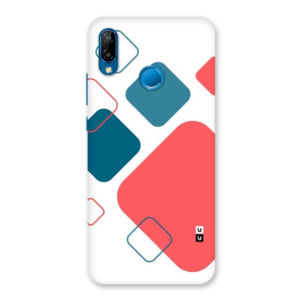 Square Pattern Beautiful Abstract Back Case for Huawei P20 Lite