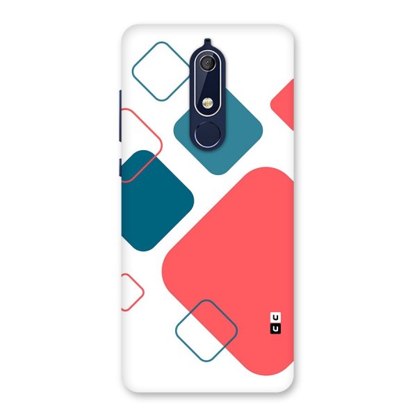 Square Pattern Beautiful Abstract Back Case for Nokia 5.1