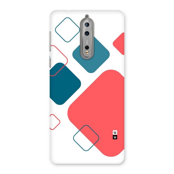 Square Pattern Beautiful Abstract Back Case for Nokia 8