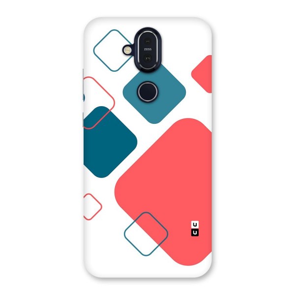 Square Pattern Beautiful Abstract Back Case for Nokia 8.1