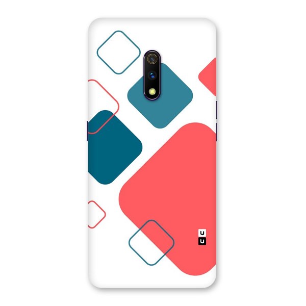 Square Pattern Beautiful Abstract Back Case for Realme X