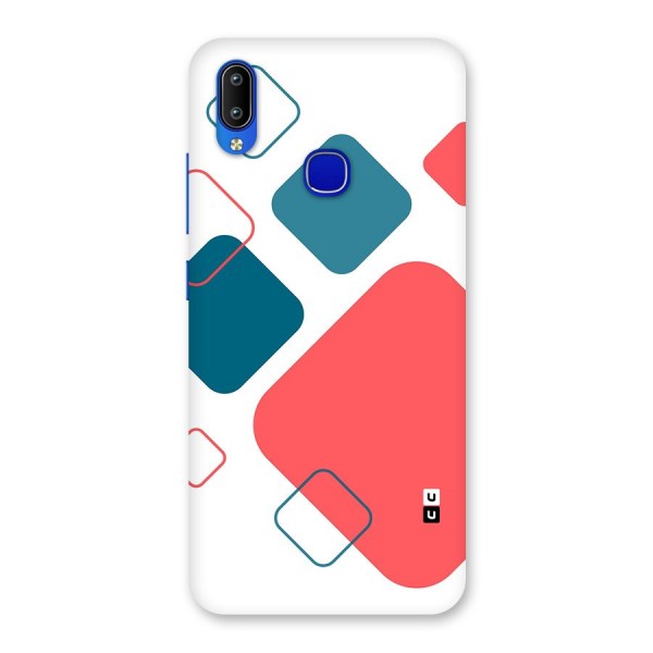 Square Pattern Beautiful Abstract Back Case for Vivo Y91