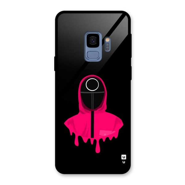 Squid Game Illustration Art Glass Back Case for Galaxy S9