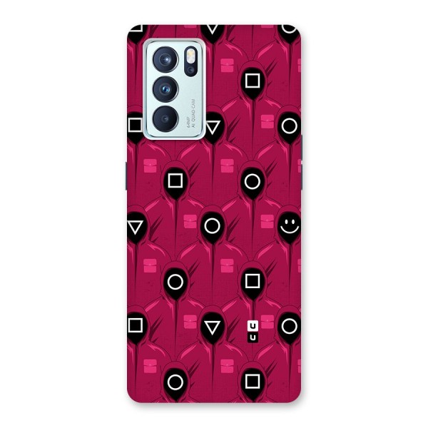 Squid Gamers Pattern Glass Back Case for Oppo Reno6 Pro 5G