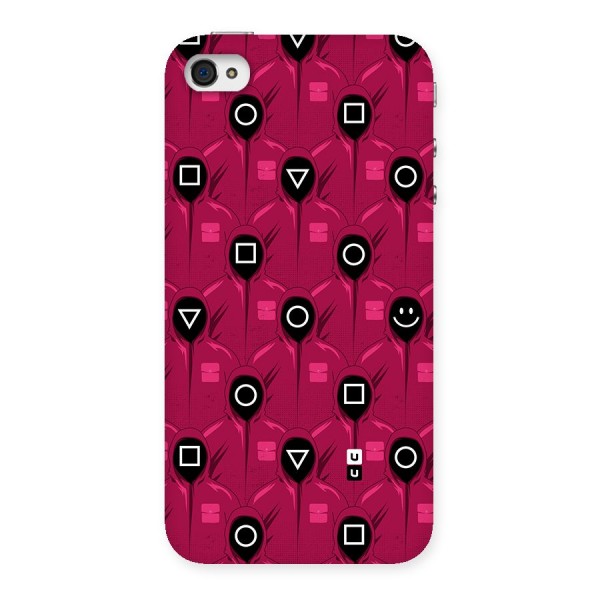 Squid Gamers Pattern Back Case for iPhone 4 4s