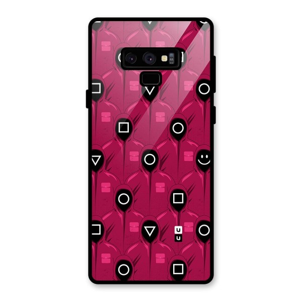 Squid Gamers Pattern Glass Back Case for Galaxy Note 9