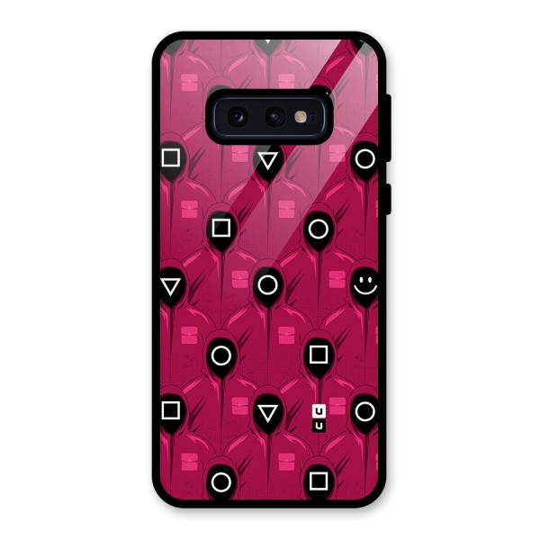 Squid Gamers Pattern Glass Back Case for Galaxy S10e