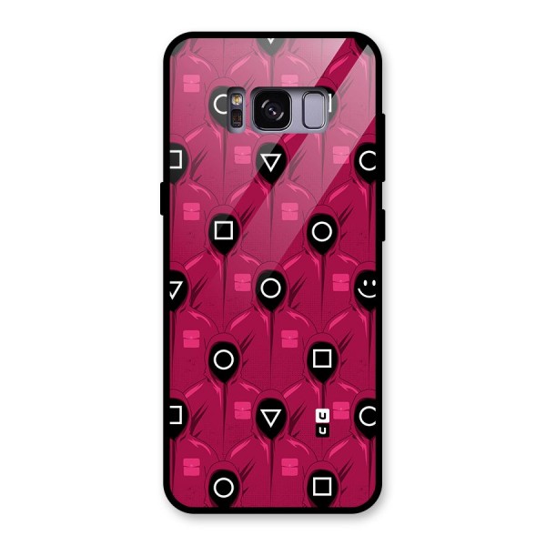 Squid Gamers Pattern Glass Back Case for Galaxy S8