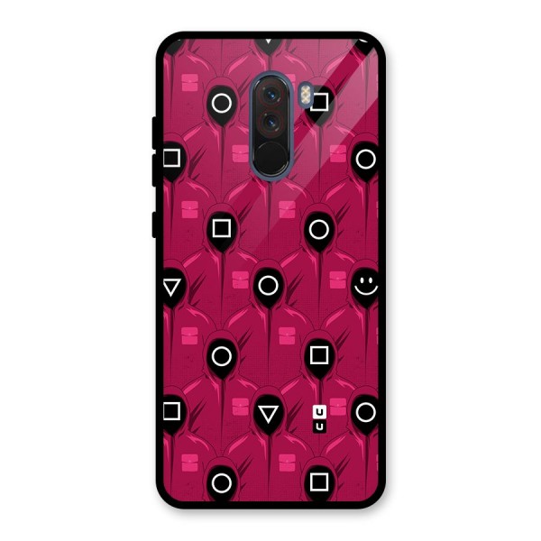 Squid Gamers Pattern Glass Back Case for Poco F1