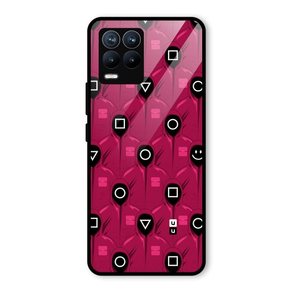 Squid Gamers Pattern Glass Back Case for Realme 8