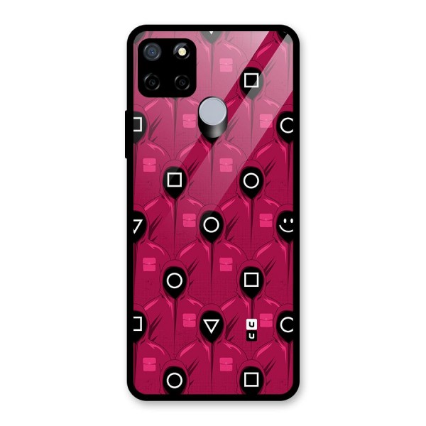 Squid Gamers Pattern Glass Back Case for Realme C15