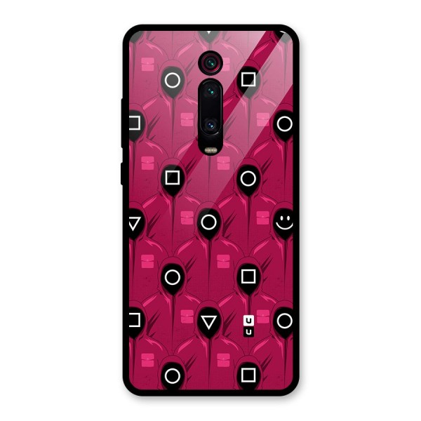 Squid Gamers Pattern Glass Back Case for Redmi K20 Pro