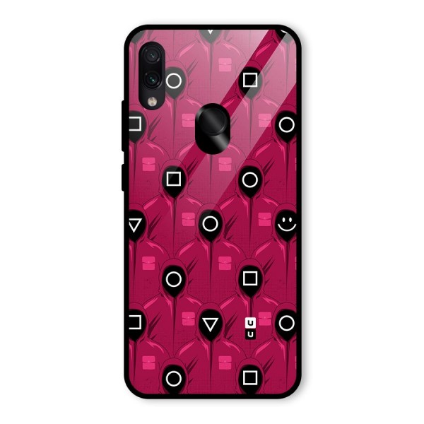 Squid Gamers Pattern Glass Back Case for Redmi Note 7