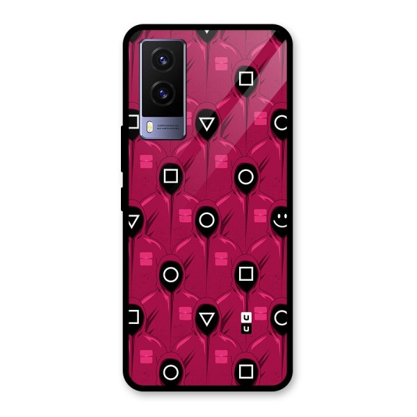 Squid Gamers Pattern Glass Back Case for Vivo V21e 5G