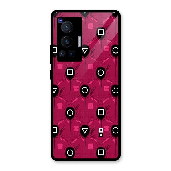 Squid Gamers Pattern Glass Back Case for Vivo X70 Pro