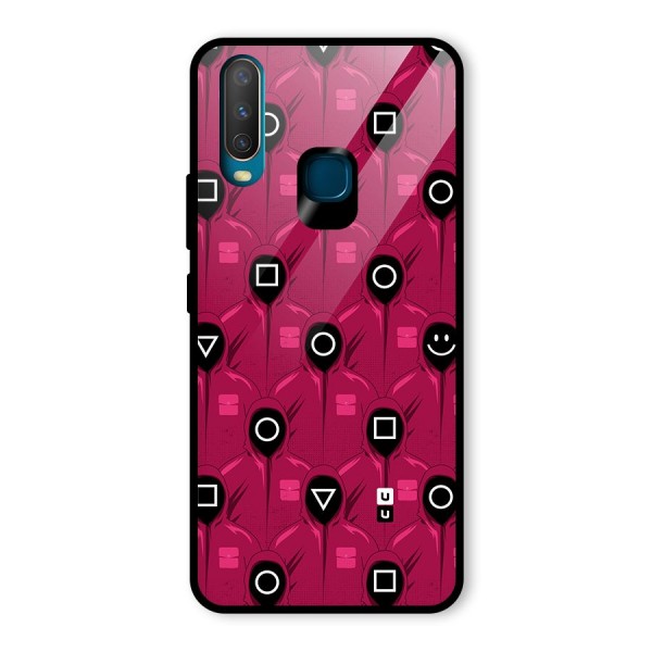 Squid Gamers Pattern Glass Back Case for Vivo Y12