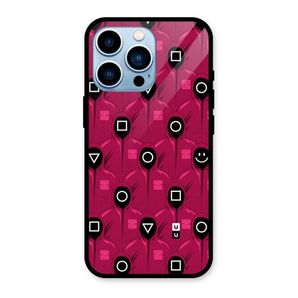 Squid Gamers Pattern Glass Back Case for iPhone 13 Pro