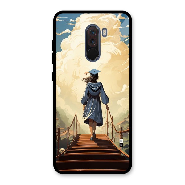 Stair Of Success Glass Back Case for Poco F1