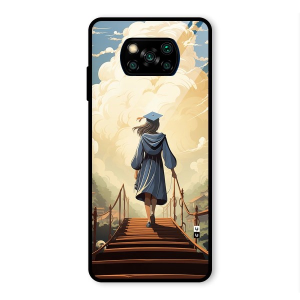 Stair Of Success Glass Back Case for Poco X3 Pro