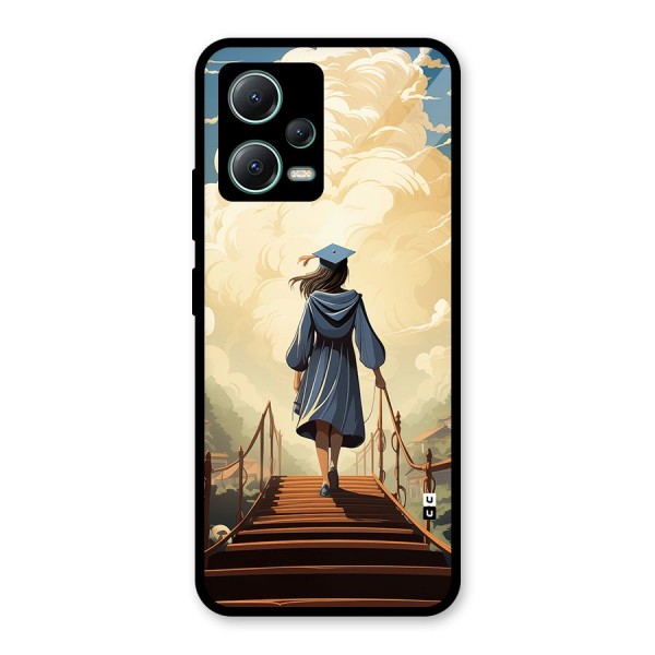 Stair Of Success Glass Back Case for Poco X5