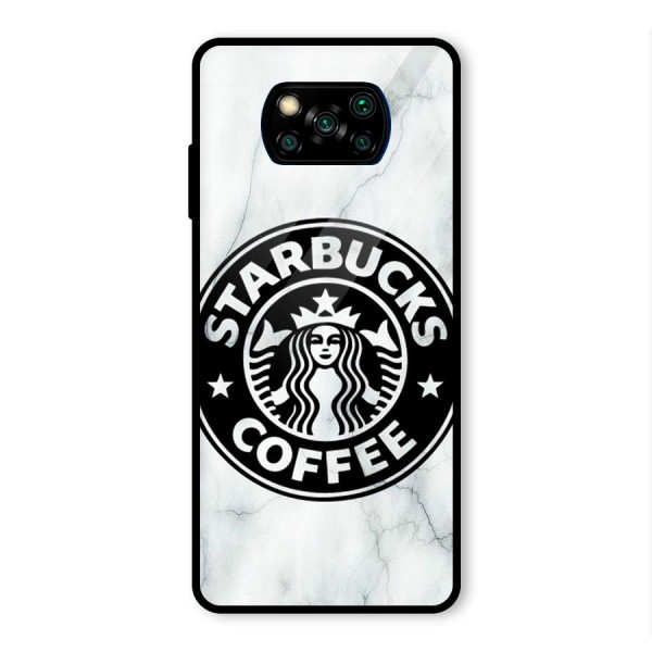 StarBuck Marble Glass Back Case for Poco X3 Pro