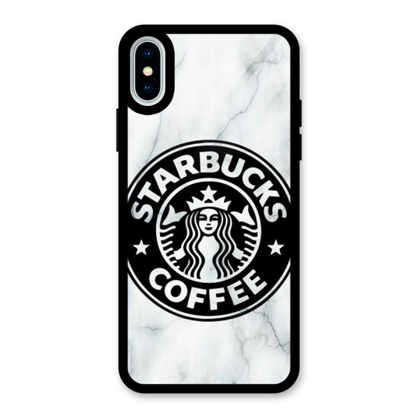 StarBuck Marble Glass Back Case for iPhone XS