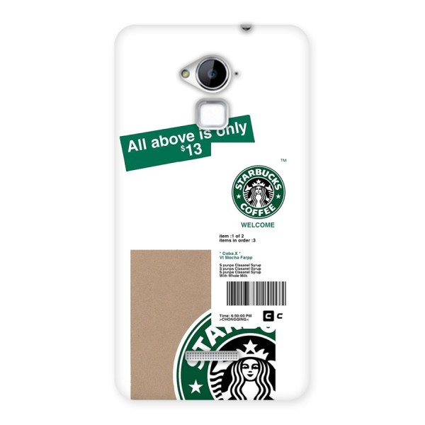 Starbucks Coffee Mocha Back Case for Coolpad Note 3