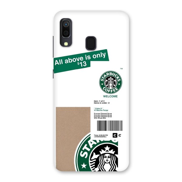 Starbucks Coffee Mocha Back Case for Galaxy A20