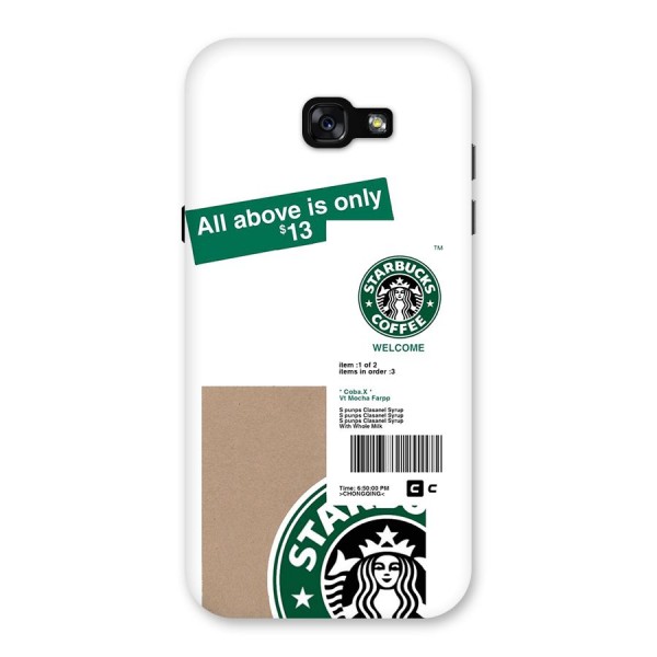 Starbucks Coffee Mocha Back Case for Galaxy A7 (2017)