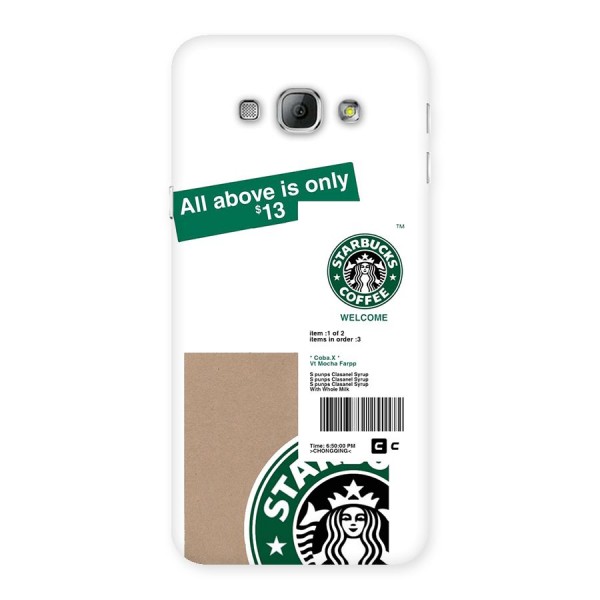 Starbucks Coffee Mocha Back Case for Galaxy A8