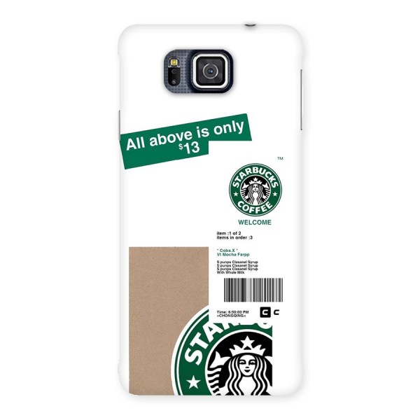 Starbucks Coffee Mocha Back Case for Galaxy Alpha