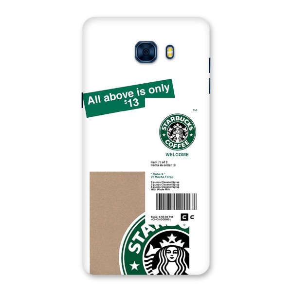 Starbucks Coffee Mocha Back Case for Galaxy C7 Pro