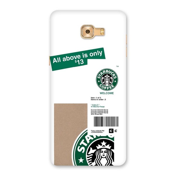 Starbucks Coffee Mocha Back Case for Galaxy C9 Pro