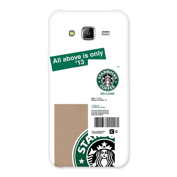 Starbucks Coffee Mocha Back Case for Galaxy J5