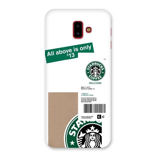 Starbucks Coffee Mocha Back Case for Galaxy J6 Plus